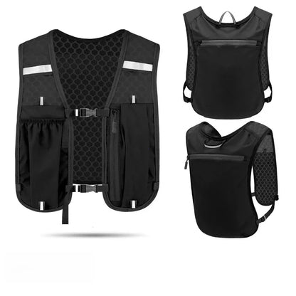 Running Water Bottle Storage Vest Lightweight Running Vest Reflective Hydration Water Chest Pack with Phone Holder Cycling Vest