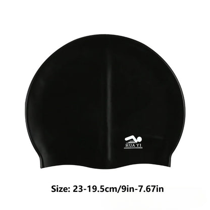 Silicone Elastic Swimming Cap Waterproof Swim Hat for Men Women Adult Long Hair Pool Caps Protect Ears Swimming Equipment