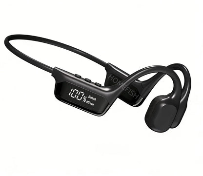 IPX8 Waterproof Bone Conduction Headphones, Open Ear Bluetooth Sport Headphones with 32GB MP3, 72H Battery Life