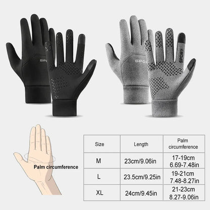 Waterproof Thermal Cycling and Running Gloves worn on hand