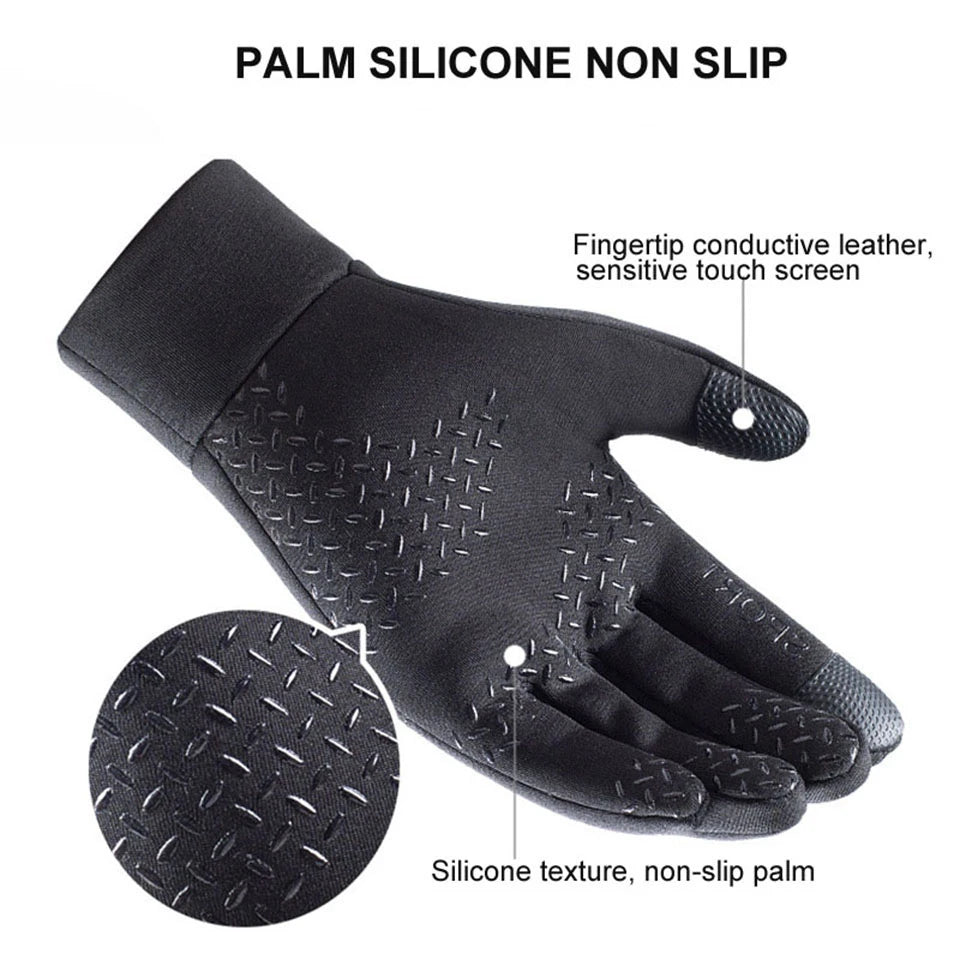 Waterproof Thermal Cycling and Running Gloves touchscreen use