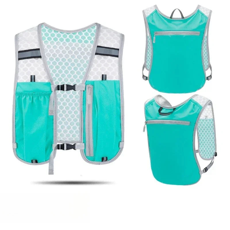 Running Water Bottle Storage Vest Lightweight Running Vest Reflective Hydration Water Chest Pack with Phone Holder Cycling Vest