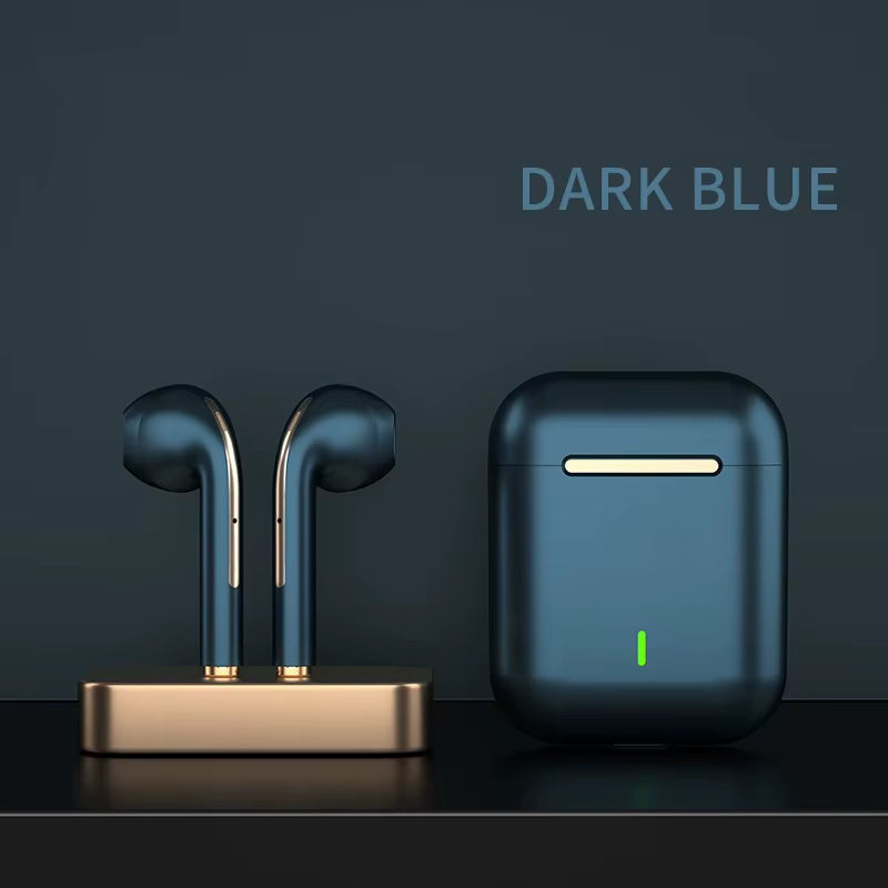 J18 TWS Wireless Earbuds, 5.3 Bluetooth Headphones Long Playtime, Noise Cancelling Voice Call, for Gaming, Business & Sports