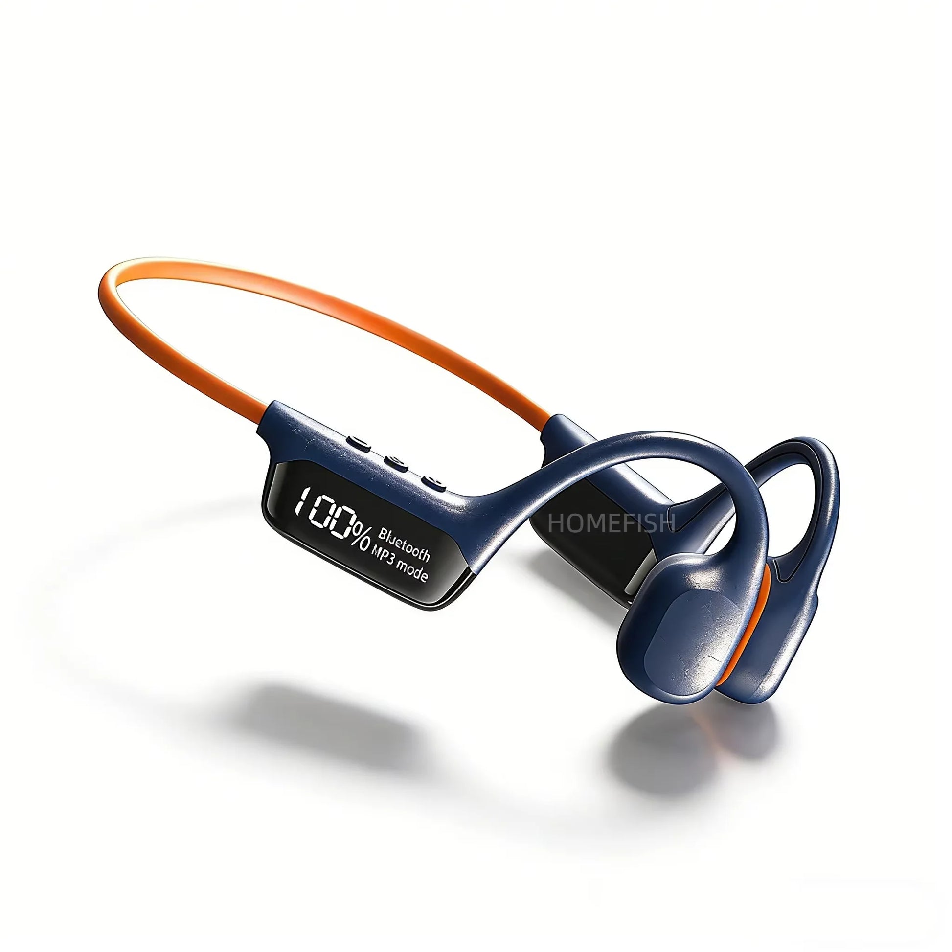 IPX8 Waterproof Bone Conduction Headphones, Open Ear Bluetooth Sport Headphones with 32GB MP3, 72H Battery Life
