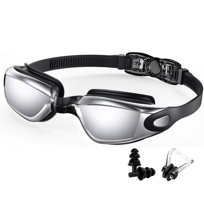 Swimming Goggles Professional Waterproof Swim Eyewear Glasses Anti-Fog 100% UV Protection No Leaking for Adult Men Women Youth